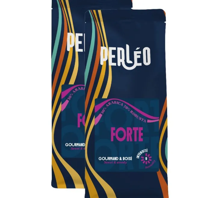 2 x 1 kg - Café en grain - Forte - PERLÉO