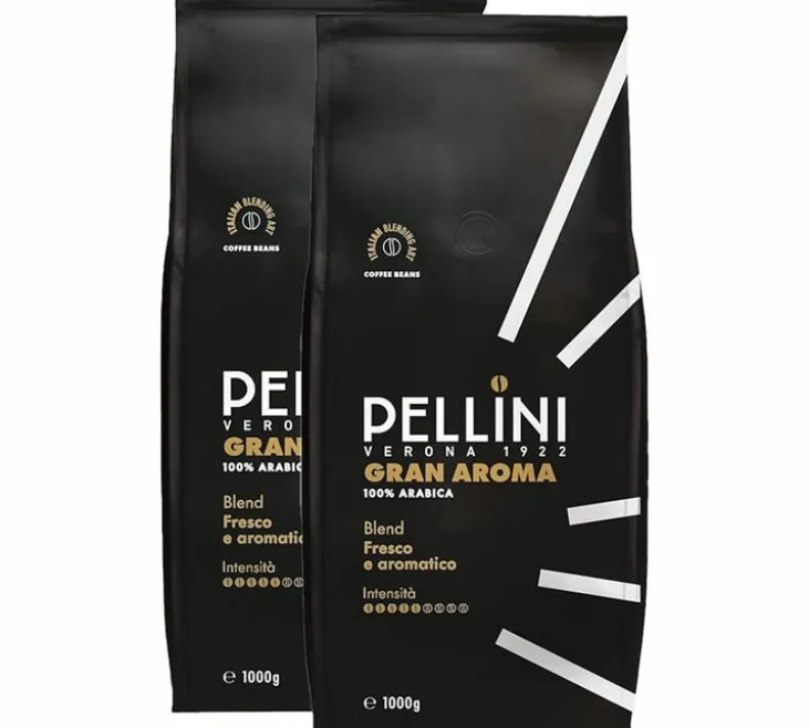 2 x 1 kg - Café en grain - Gran Aroma - PELLINI