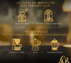 2 x 1 kg - Café en grain - Sélection 100% Arabica - L'OR