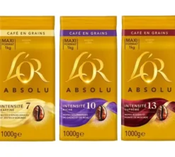 3 x 1 kg - Café en grain - Trio intensités - L'OR