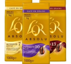 3 x 1 kg - Café en grain - Trio intensités - L'OR